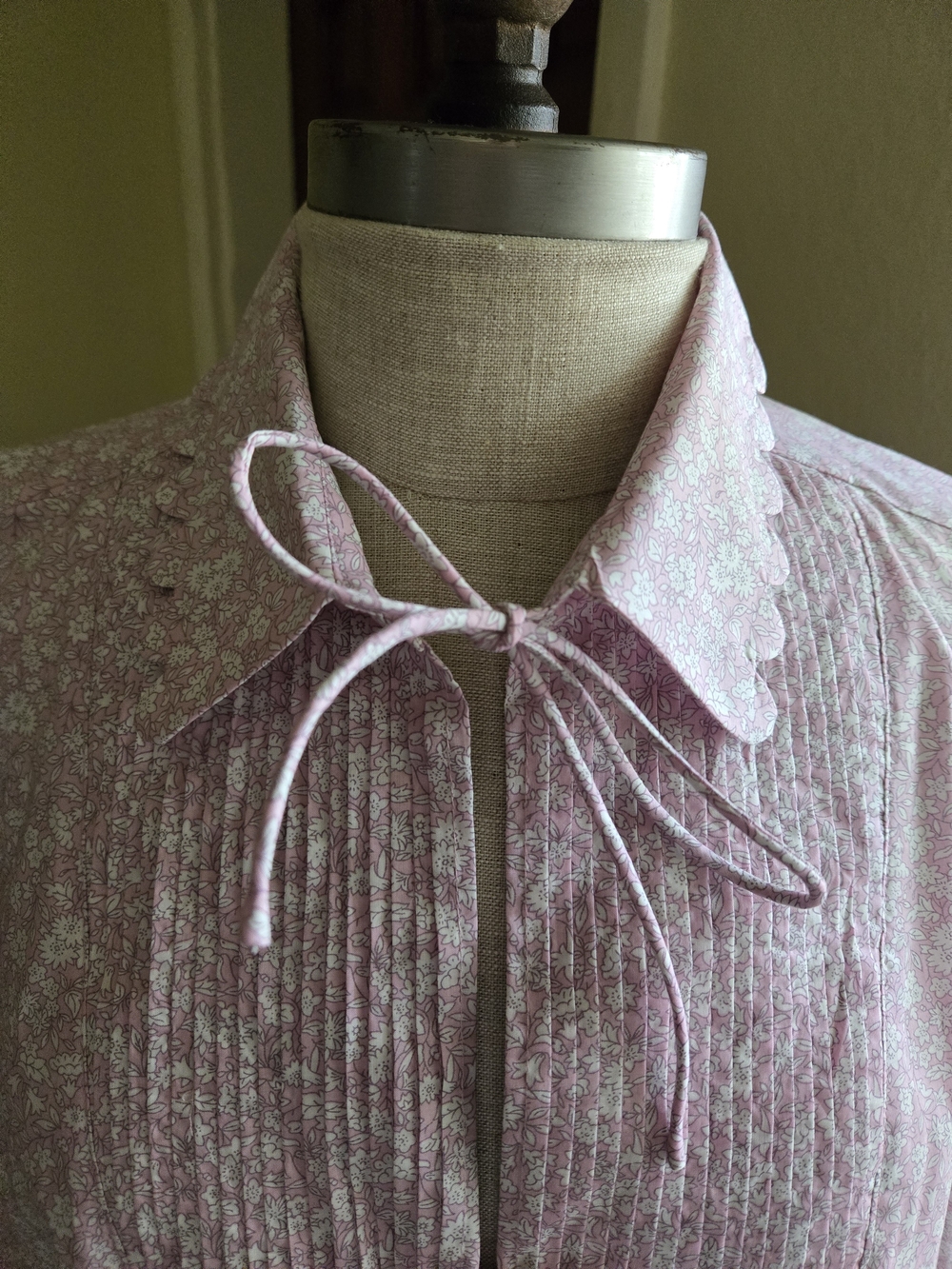 J. Crew Scalloped Popover Top in Liberty Flower Market Fabric